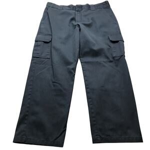 Dickies Relaxed Fit Cargo Work Pants Mens 40x30 Dark Navy Twill